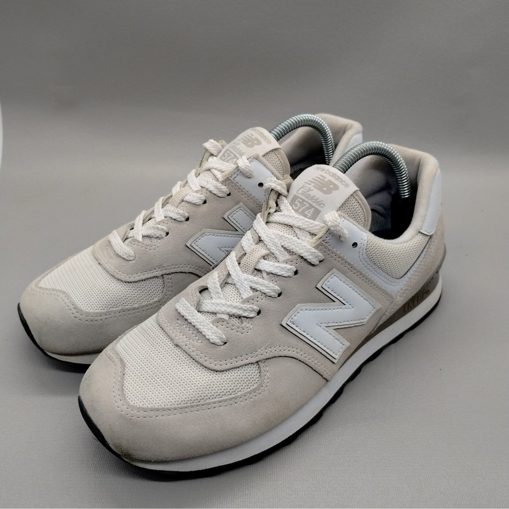 New Balance 574 Core Nimbus Cloud Grey White Athletic Sneakers Mens Size 8.5 D
